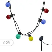 Lumisky Solar light garland - - PARTY GUINGUETTE SOLAR - 5.70 m - 8 modes - 10 multi-color LED globes