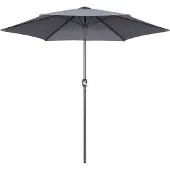 Oviala - Rechte parasol van 3m in antracietgrijs aluminium - Matera
