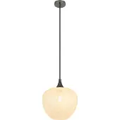 Globo Lighting Antraciet hanglamp Maxy met wit glas Ø 29cm
