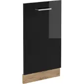Vicco R-Line Vaatwasserfrontpaneel – 45 cm zonder werkblad Zwart hoogglans