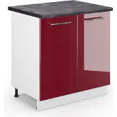 Vicco Wastafelkast Fame-Line Bordeauxrode hoogglans 80 cm , WB Antraciet, Model 45468