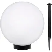 Greenblue Solar, zonne-energie, bolvormige lamp, buitenverlichting, tuinverlichting, met grondpen, wit