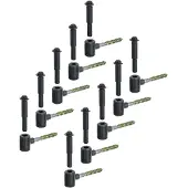 Alberts 864811 Inschroefklem | met metrische draad | hard PVC, zwart | doornmaat ⌀14 mm | 75 mm | Set van 10