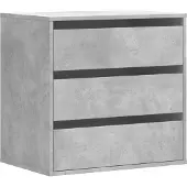 vidaXL Ladekast 60x41x58 cm bewerkt hout betongrijs