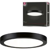 Paulmann LED-plafondlamp Abia, zwart, Woon-/ Eetkamer, Kunststof, Modern, LED plafondlamp