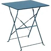 Oviala - Opklapbare bistro tuin tafel van blauw pacific staal - Rome