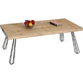 MCW Salontafel -L73, tafel woonkamer, industrieel massief hout MVG-gecertificeerd 120x60cm, naturel