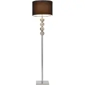 Lux.pro Standaardlamp E27 [155 cm x Ø37 cm] Vloerlamp Zwart []