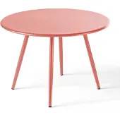 Oviala - Ronde tuin salontafel van klei metaal 50 cm - Palavas