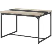 HOMCOM -Eettafel-Staal-120x89x75,5cm-Zwart