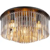 Globo Zwarte plafondlamp Gorley met glas Ø 50cm