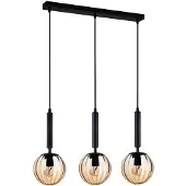 ITALUX RAVENA PND-2324-3L BK+AMB hanglamp