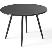 Oviala - Ronde grijze antraciet tuin salontafel van 40 cm - Palavas