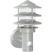 vidaXL Buitenwandlamp met sensor roestvrij staal zilverkleurig
