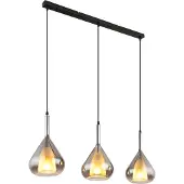 Globo Lighting Zwarte klassieke hanglamp metaal Globo Geeky