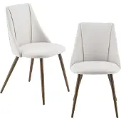 En.casa Eetkamerstoel Danzig set van 2 stof 83x50x53 cm beige