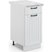 Vicco Keukenonderkast Fame-Line Wit Landhuis 40 cm , WB Marmer, Model 45423