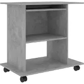 vidaXL Computerbureau 80x50x75 cm bewerkt hout betongrijs