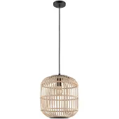 Eglo 43216 Bordesley Hanglamp Staal Zwart/Hout Natuur - 1 x E27