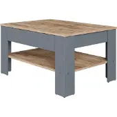 Vicco Salontafel Milan Antraciet/gouden eik 92.2 x 65 cm, Model 54384