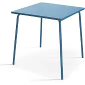 Oviala - Vierkante tuin tafel van blauw pacifisch metaal - Palavas