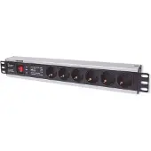 Intellinet 713962 energiedistributie 6 AC-uitgang(en) 1.5U Zwart