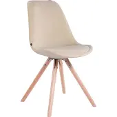 CLP Toulouse - Eetkamerstoel - Rond frame - Fluweel creme natura