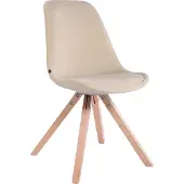 CLP Toulouse - Eetkamerstoel - Vierkant frame - Fluweel natura/creme