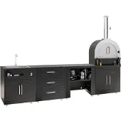 Oviala - 4-delige buitenkeuken met pizzaoven - Memphis
