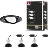 Paulmann 94472 Nova LED-inbouwlamp LED LED vast ingebouwd 18 W Zwart (mat)