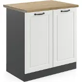 Vicco Wastafelkast R-Line Wit Landhuis 80 cm , WB Eik, Model 46419