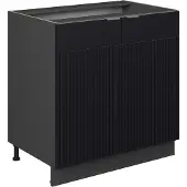 Vicco Fame-Line Wastafelkast – 80 cm met legplank, zonder werkblad Zwart gestreept