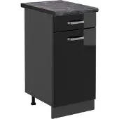 Vicco R-Line Keukenonderkast – 40 cm, WB Antraciet Zwart hoogglans