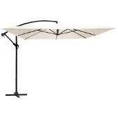 Oviala - Vierkante zweefparasol 3x3m creme - Genova