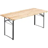 Oviala - Houten tafel 180 cm met inklapbare poten - Ensemble Brasserie