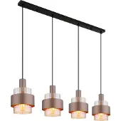 Globo Lighting Hanglamp Milley brons 4-lichts