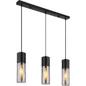 Globo Lighting Strakke hanglamp Annika 3-lichts zwart