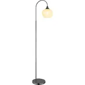 Globo Lighting Antraciet vloerlamp Maxy met wit glas enkel