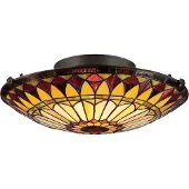 ELSTEAD Plafondlamp , West End, dimbare, Meerkleurig, Woonkamer, Metaal, Tiffany