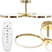 Toolight Led Pendel Plafondlamp App993-c Goud + Afstandsbediening