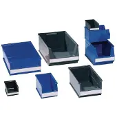 Lockweiler Magazijnbak | L350/300xB210xH145 mm | PE-regeneraat grijs | 14 stuks - 19200314 19200314