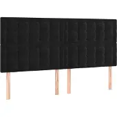 vidaXL Hoofdbord zwart 180x5x118/128 cm fluweel