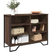 vidaXL Dressoir 101x35,5x74,5 cm bewerkt hout bruin eikenkleur