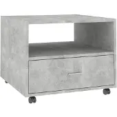 vidaXL Salontafel 55x55x40 cm bewerkt hout betongrijs