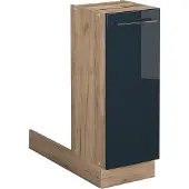 Vicco Keukeneiland Fame-Line, Donkerblauw hoogglans/Krachtige eik goud, 30 cm , WB Eik