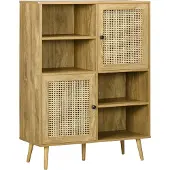 HOMCOM Dressoir - Spaanplaat - 90x32,5x120cm - Eikenhout