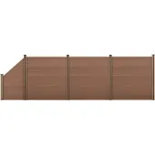 Neu.holz HKC Schuttingpanelen set vierkant/schuin 183x625cm bruin