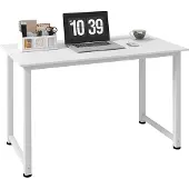 HOMCOM Schrijftafel - Bewerkt hout - 120x60x76cm - Wit