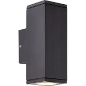 Brilliant antracietkleurige wandlamp HALLY | Up/Down-verlichting | Dimbaar met geschikte lamp | 2x GU10 fitting, max. 10 Watt | Metaal/Glas | IP44