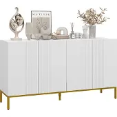 HOMCOM -Dressoir-MDF-140x40x75cm-Wit